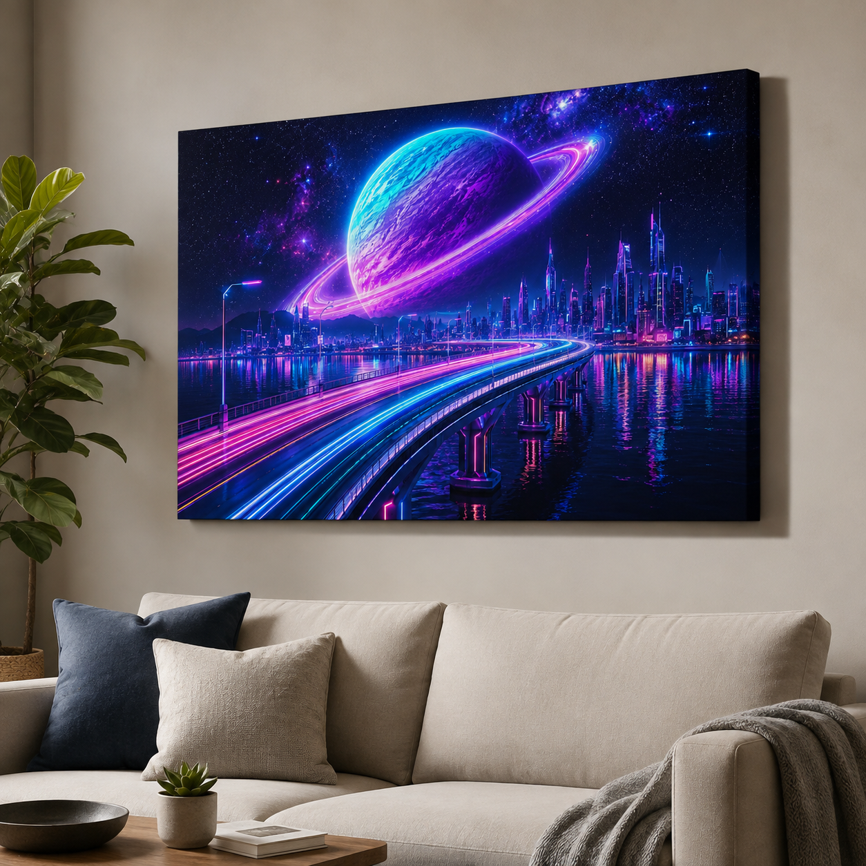 City Beneath Saturn