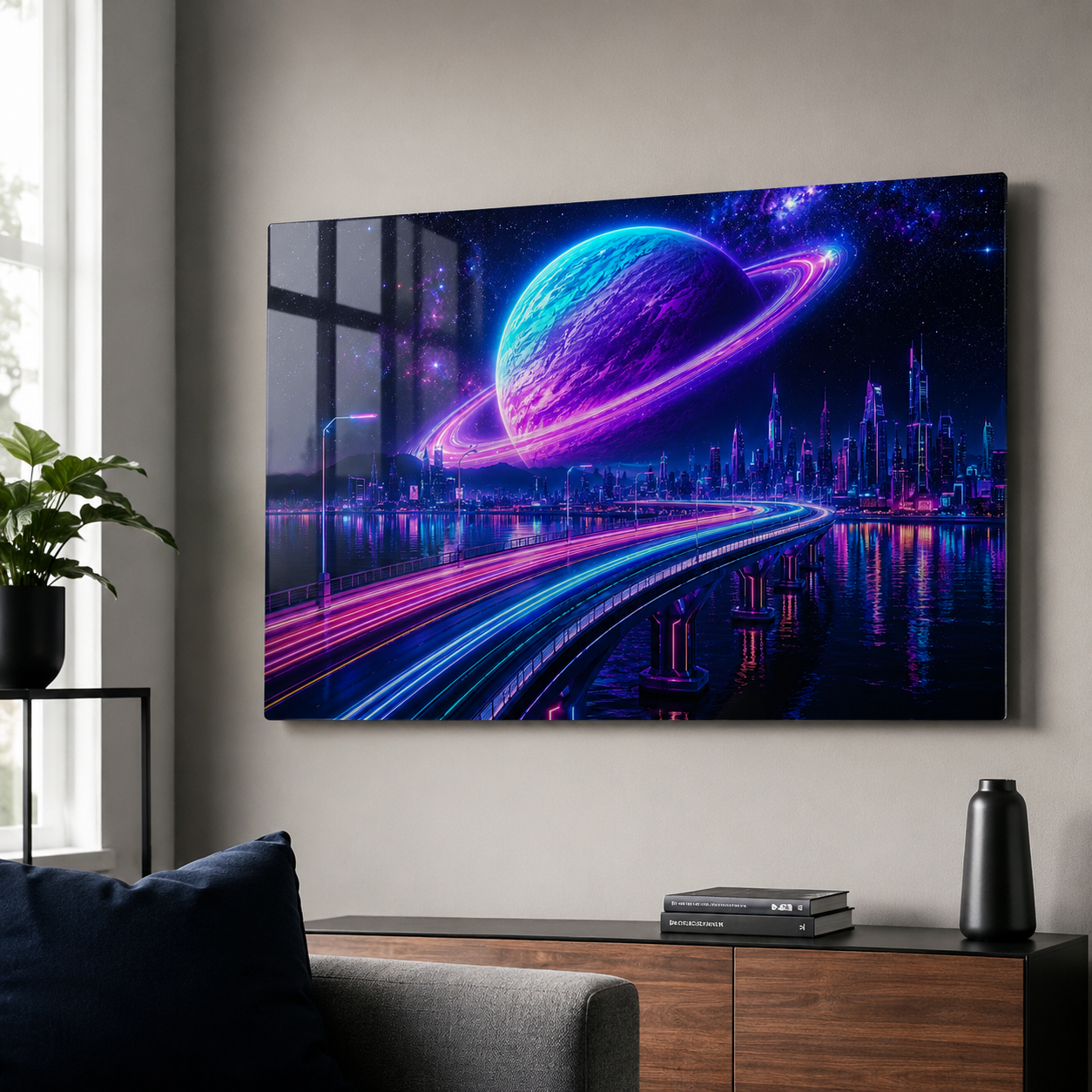 City Beneath Saturn