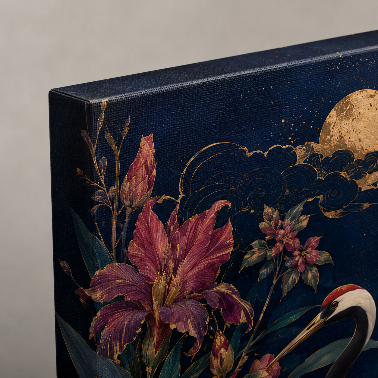 Moonlit Crane Garden