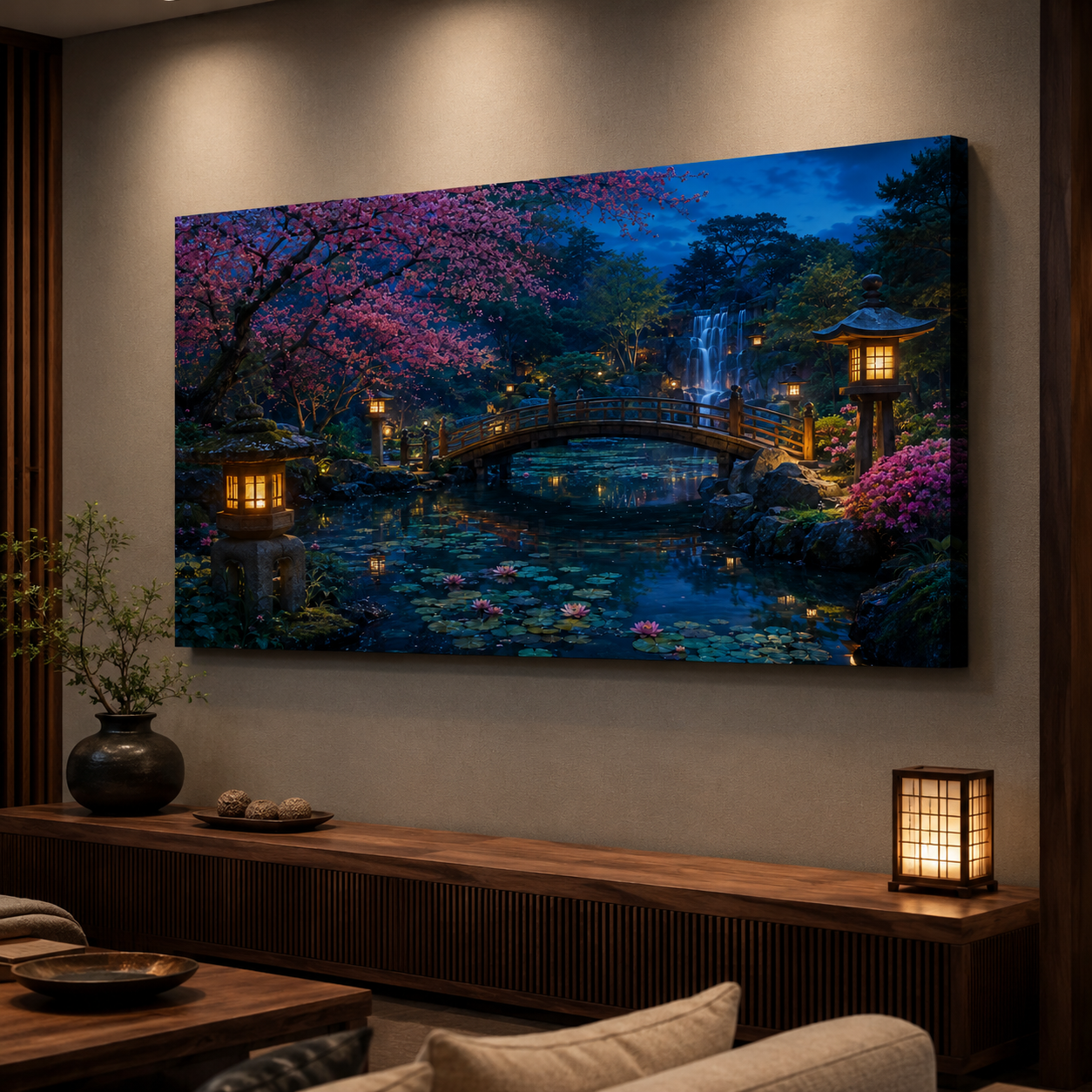 Lanterns Beneath the Blossoms