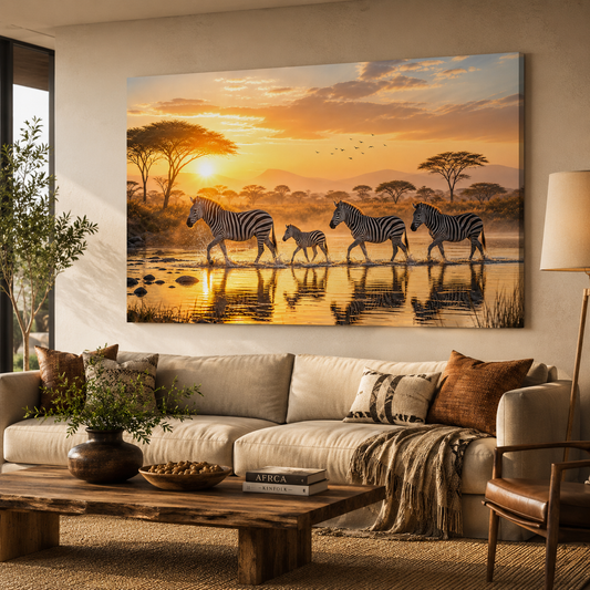 Zebras at Dawn