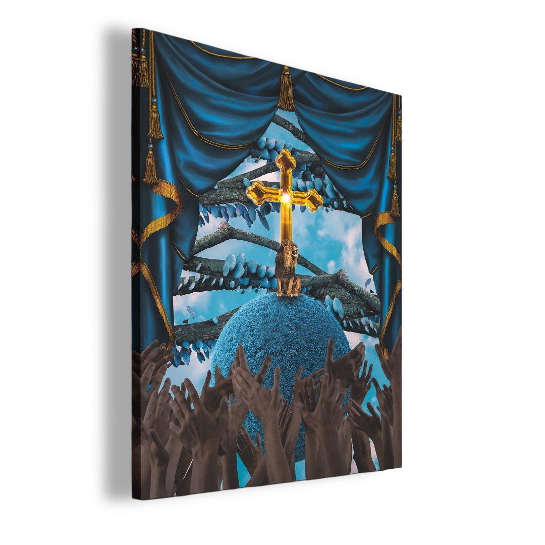  Lion of Judah Framed Canvas wall art print 